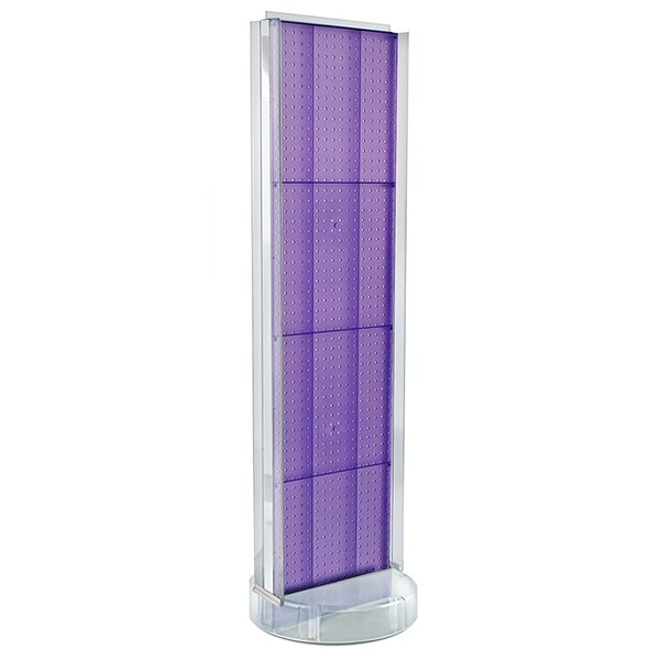 2 Sided- Purple Pegboard Floor Display w/C-Channel